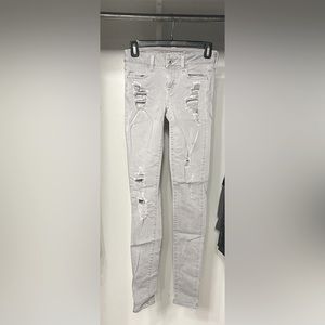 Grey American Eagle Ripped Jeans
